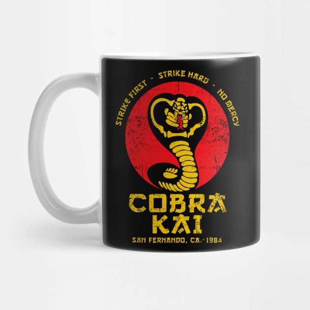 Cobra Kai Red Circle Cobra by Alema Art